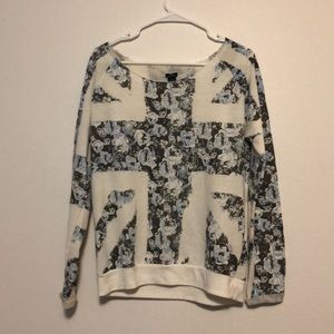 Blue and White Flower Tee